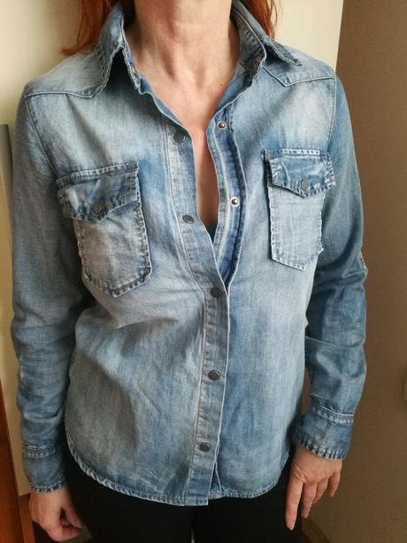 Riflova košeľa, denim,s