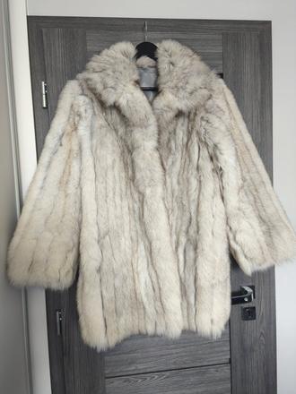 Luxusny kozuch zo striebornej lisky, m