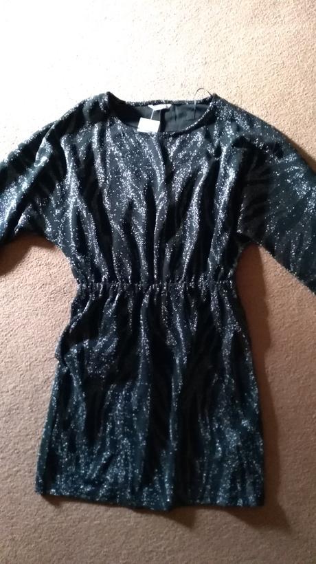 Šaty so striebornou niťou, camaieu,m