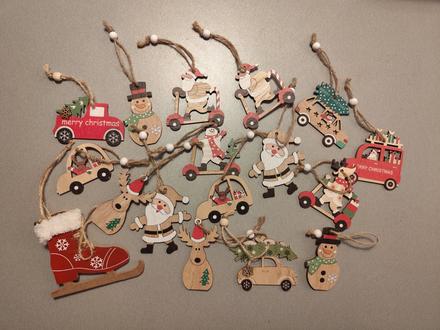 Drevené vianočne ozdoby, 