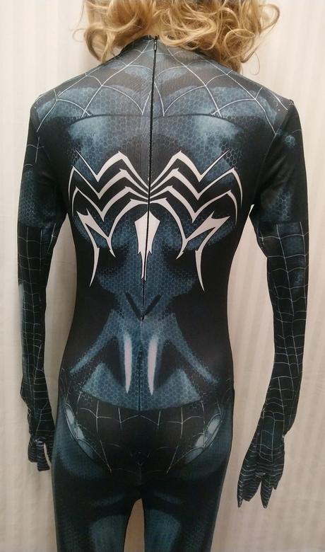 Kostým spider woman čierny, overal, xs, s, m, 