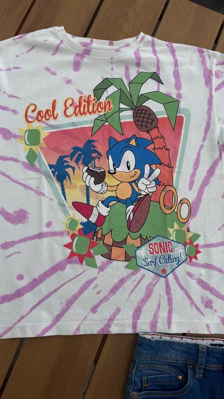 Tie dye tričko sonic 140-152, zara,146