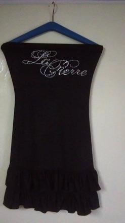 Damske čierne šaty bez ramienok s, s