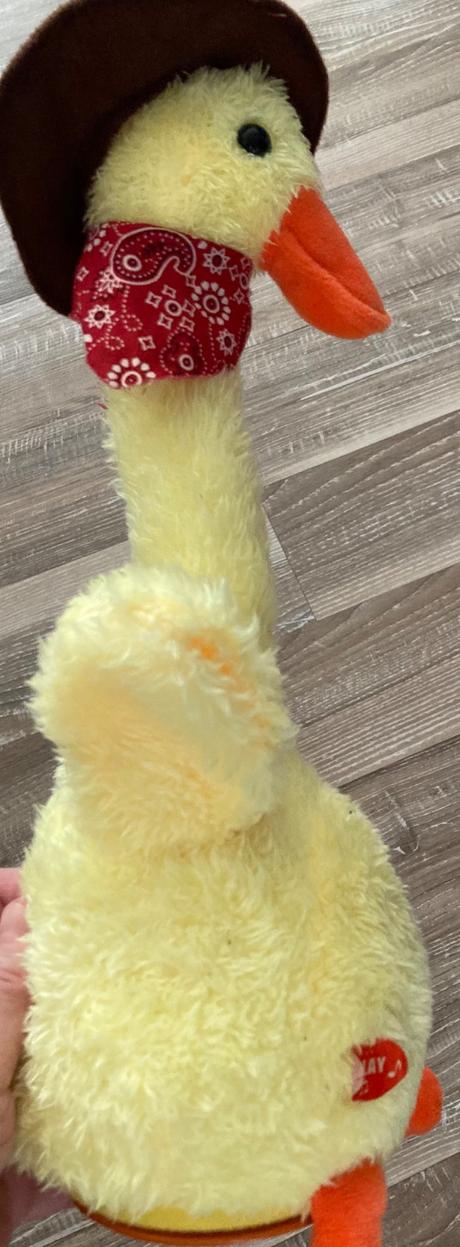 Plyšová spievajúca,tancujúca kačka/káčer, 