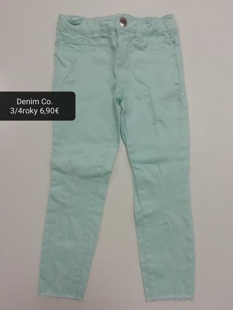 Mentolové nohavice rifle skinny, denim co,104