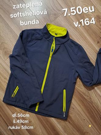 Zateplená softshellová bunda, 164