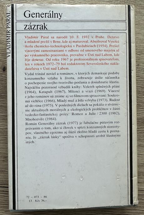 Kniha generálny zázrak vladimír páral,