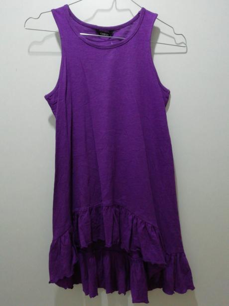 Fialové dlhšie tielko tunika, george,146
