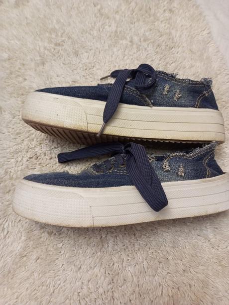 Rifľové tenisky na platforme, 36