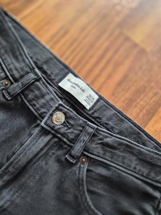 Nové čierne baggy rifle abercrombie 152 / 158, abercrombie&fitch,152