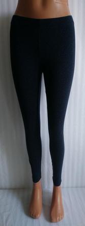 Tmavo modré elastické legíny s bodkami, basics, s, basics,s