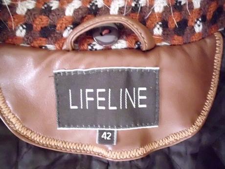 Lifeline kabát s kožušin. golierom a nášivkami 40, m