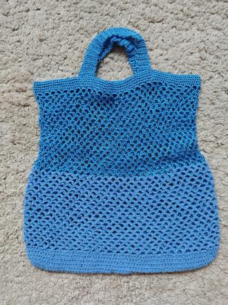 Rucne hackovana eko taska - sietovka,