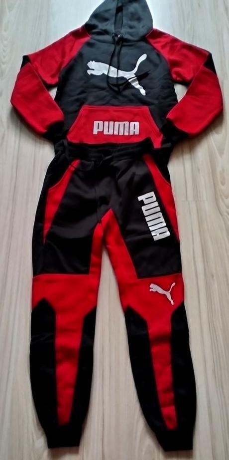 Čierno červená tepláková súprava, puma,152 - s