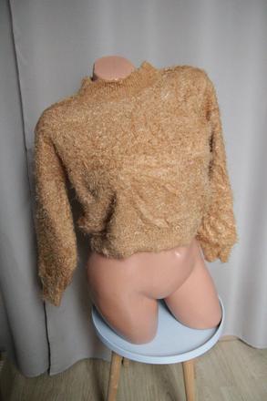 Cropnutý horčicový sveter m, m