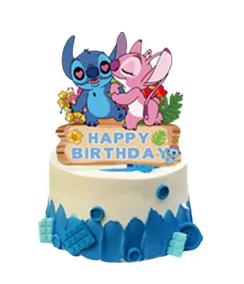 Tortový zápich lilo a stitch srdiečka - skladom,