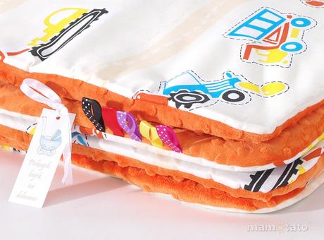 Dvojstranná deka minky/autíčka,