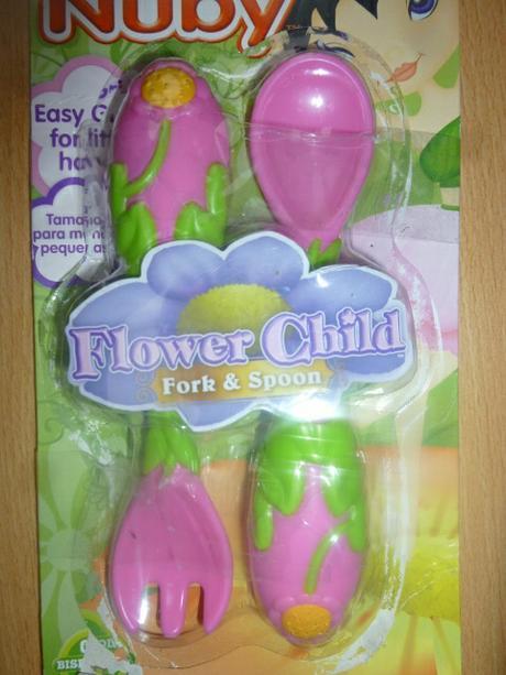 Nuby flower child suprava - lyzicka s vidlickou, 