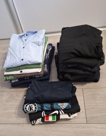 Predám chlapčenské košele, tričká a saká., adidas,158