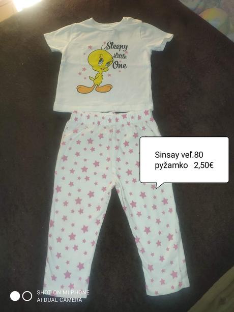 Detské pyžamko, sinsay,80