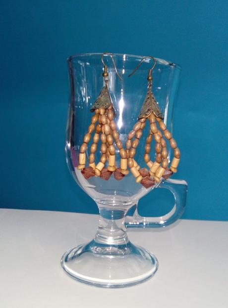 Drevené náušnice,