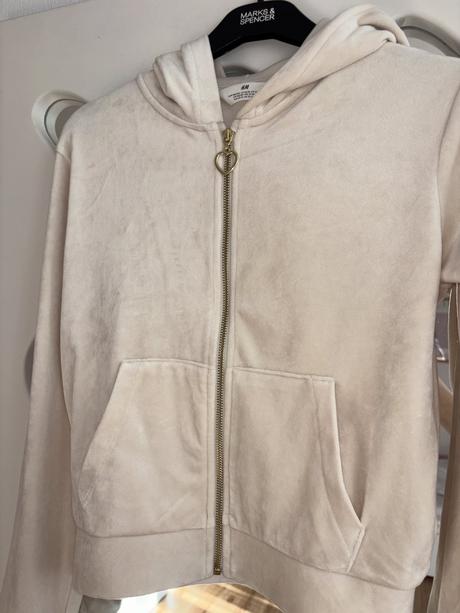 Zamatová mikina h&m 158/164, h&m,158 / 164 / s / xs