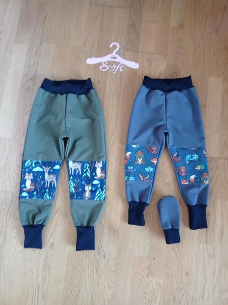 Zimné softshellové nohavice d, 68 - 140