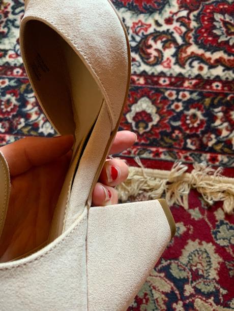 Nude krémové béžové lodičky sandále asos, 36