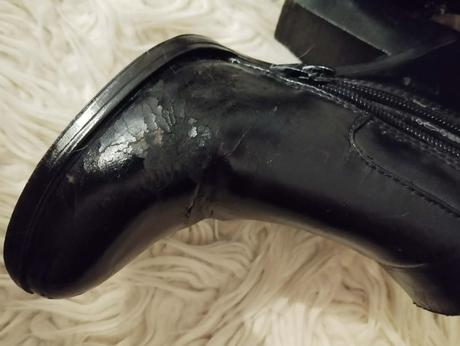 Čierne členkové čižmy na podpätku, 36