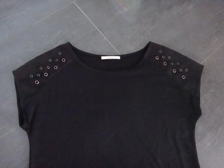 Tričko s nitmi na pleciach, camaieu,m