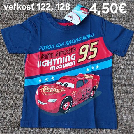Tričko paw patrol, mickey, spiderman, cars, 92 - 134