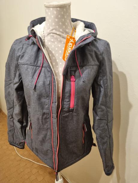 Modro-ružová športová bunda superdry s, superdry,s