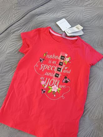 Letné tričko s kvietkami a lienkami, 128