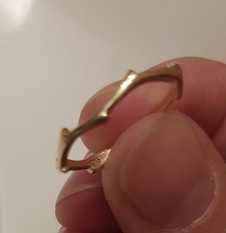 Zlatý prsteň stonka tŕňovej ruže 55,