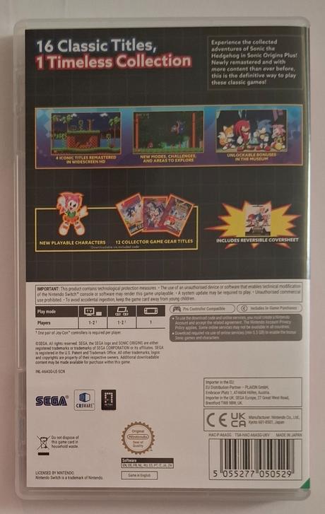 Nintendo switch hra sonic, 