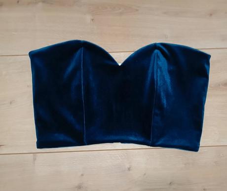 Semišový korzetový top, s