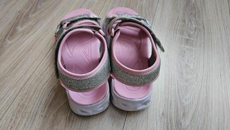 Krásne strieborné sandále skechers, skechers,35