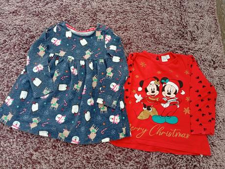 Vianočné šaty plus tričko dlhý rukáv, f&f,92