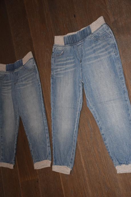 Tenke bavlnene riflove nohavice cena spolu 4-8r., tezenis,110