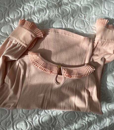 Tričko / blúzka marhuľová farba, 146