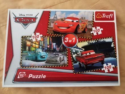 Detské puzzle trefl 3v1 disney cars,