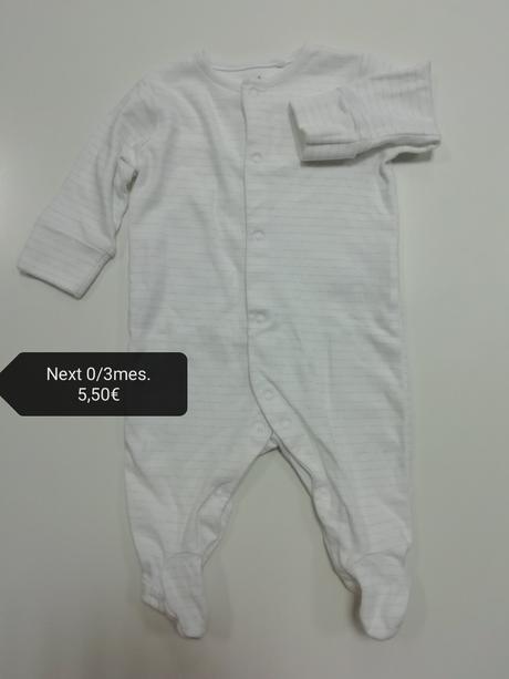 Biele pyžamo dupačky overal, next,62