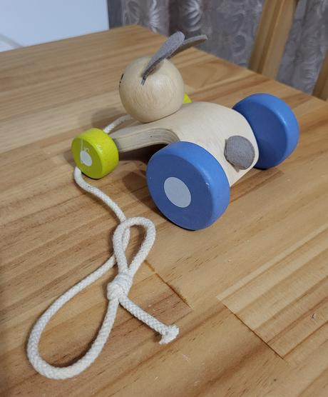 4x drevená ťahacia hračka - zvieratká, 