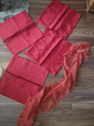 Obliečky bordovo-cervene, 