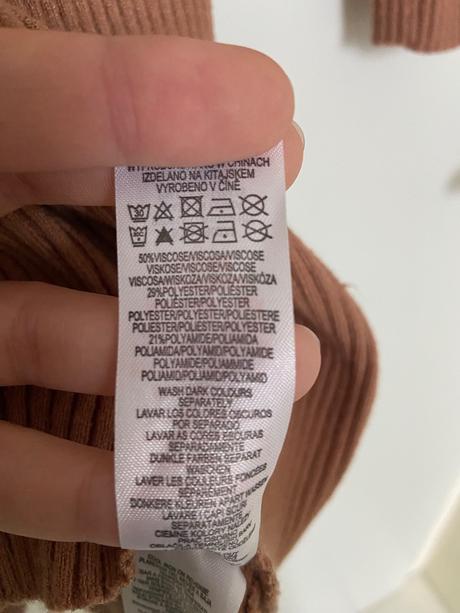 Hnedé svetrové šaty, primark,xs