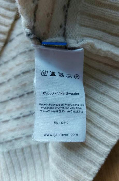 Krásny vlnený dámsky sveter fjallraven vika l, 40