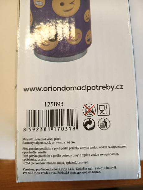 Nová nerezova termoflasa so slamkou 500 ml, 