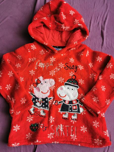 Vianočná mikina peppa pig 4-5rokov, 110