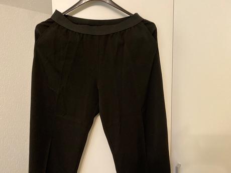 Elegantné široké čierne nohavice, 38