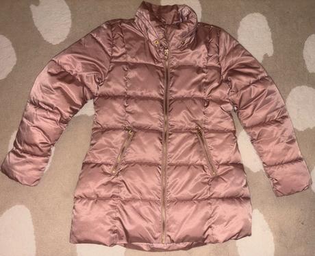 Dlhý prešívaný kabát desigual s textom v.122/128, desigual,128